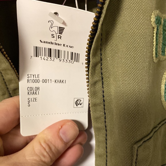 Sandrine Rose X Free People army green Tres Cool Jumpsuit. Small, NWT - Picture 7 of 7